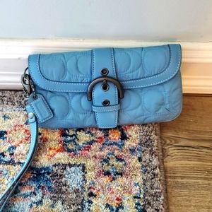 Coach quilted wristlet